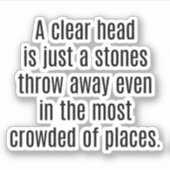 Een heldere, op maat gesneden vinylsticker sticker (Voorkant)