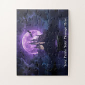 Een heldere volle maan van vleermuizen legpuzzel (Verticaal)