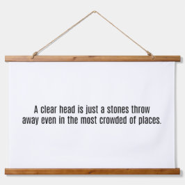 Een heldere wandtapijt met bovenzijde hangend wandkleed