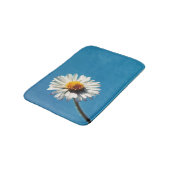 Een heldere Witte Daisy onder een Big Blue Sky Badmat (Gekanteld)