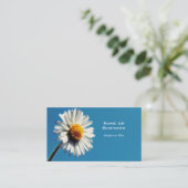 Een heldere Witte Daisy onder een Big Blue Sky Visitekaartje (Staand voorkant)