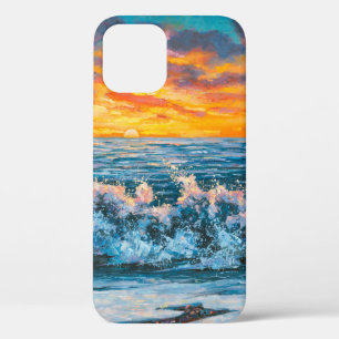 Een heldere zonsondergang tijdens een storm. Een o Case-Mate iPhone Case