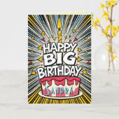 Een hele grote gelukkige verjaardag kaart (Gele Bloem)