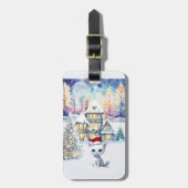 EEN HELE KIT KAT KERST BAGAGELABEL (Voorkant verticaal)