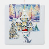 EEN HELE KIT KAT KERST KERAMISCH ORNAMENT (Achterkant)