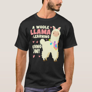 Een hele lama leren aan de gang Terug naar school T-shirt