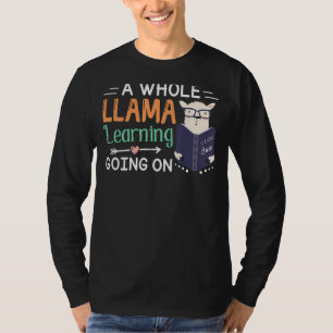 Een hele Llama leren op leraar T-shirt