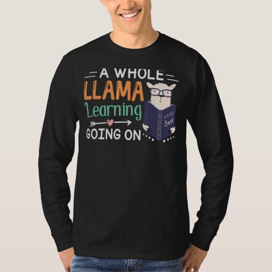 Een hele Llama leren op leraar T-shirt (Voorkant)