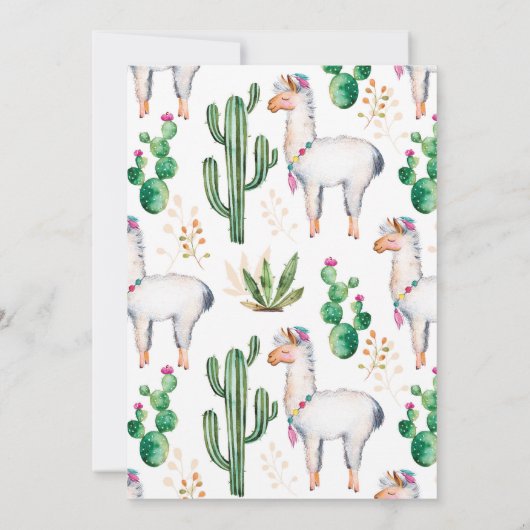 Een hele Llama leuke verjaardagsfeestje uitnodigin Kaart (Achterkant)