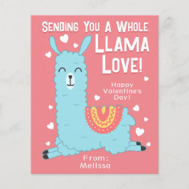 Een hele Llama Love Classroom Valentijnsdag Kaart