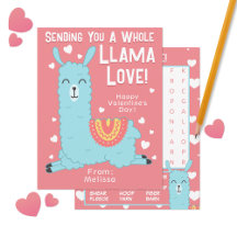 Een hele Llama Love Classroom Valentijnsdag