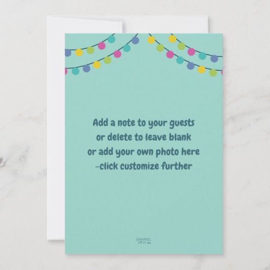 Een hele Llama-vlinderdag om het even welke leefti Kaart (Achterkant)