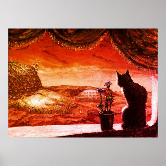 Een hele nieuwe wereld - Sci-Fi - Kat op Mars Poster (Voorkant)