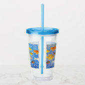Een hele partij vis in de Zee Acryl Drinkbeker (Rechts)