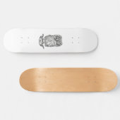 Een hele toffe uil persoonlijk skateboard (Horizontaal)