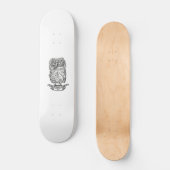 Een hele toffe uil persoonlijk skateboard (Voorkant)