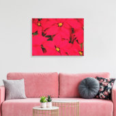 Een heleboel heldergekleurde kerst-Poinsettias Canvas Afdruk (Insitu (Woonkamer))