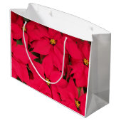 Een heleboel heldergekleurde kerst-Poinsettias Groot Cadeauzakje (Achterkant Gekanteld)