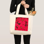 Een heleboel heldergekleurde kerst-Poinsettias Grote Tote Bag (Voorkant (product))