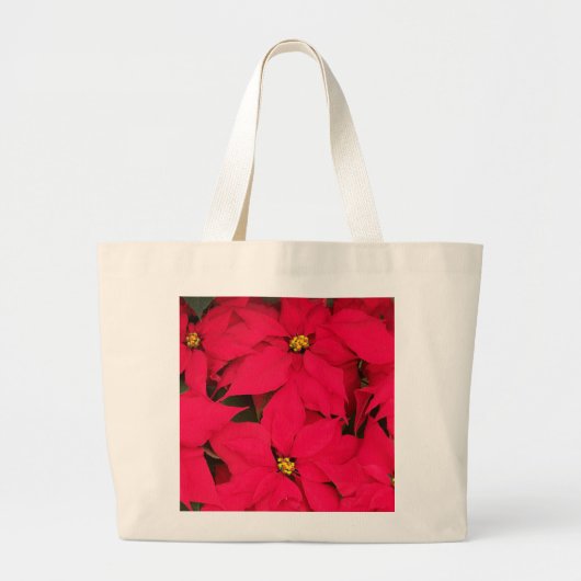 Een heleboel heldergekleurde kerst-Poinsettias Grote Tote Bag (Voorkant)
