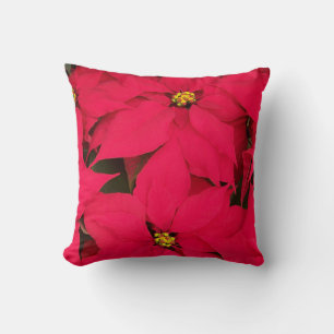 Een heleboel heldergekleurde kerst-Poinsettias Kussen