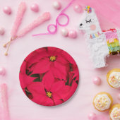 Een heleboel heldergekleurde kerst-Poinsettias Papieren Bordje (Feest)