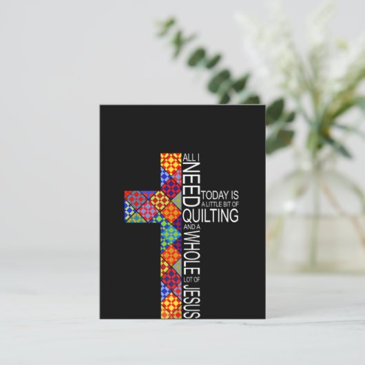 Een heleboel Jezus en een hellende naaiwand Bedankkaart (Staand voorkant)