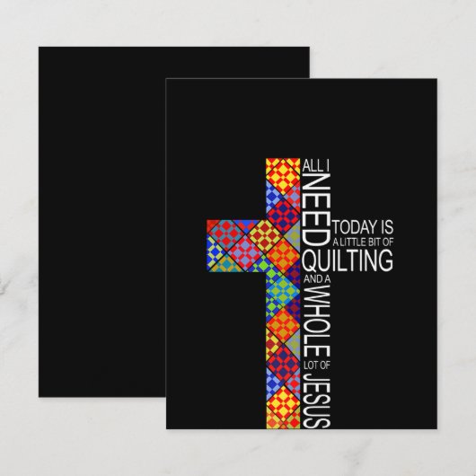 Een heleboel Jezus en een hellende naaiwand Bedankkaart (Voorkant / Achterkant)