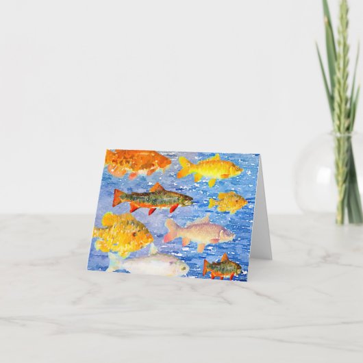 Een heleboel vis in de Zee-Note Kaarten (Voorkant)