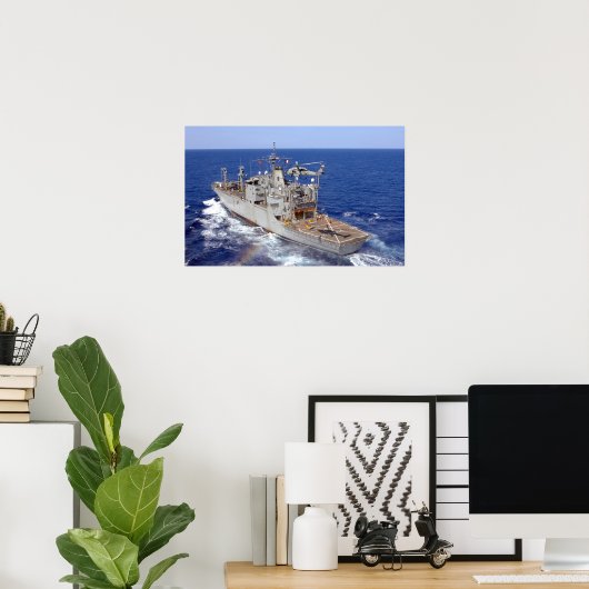 Een helikopter ruimt de cockpit poster (Thuiskantoor)