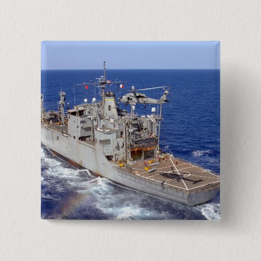 Een helikopter ruimt de cockpit vierkante button 5,1 cm (Voorkant)