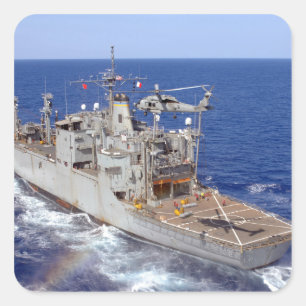 Een helikopter ruimt de cockpit vierkante sticker