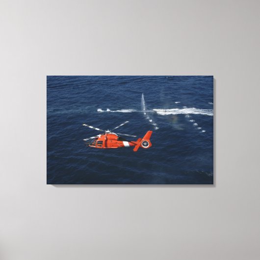 Een helikopterbemanning canvas afdruk (Voorkant)