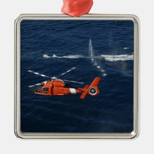 Een helikopterbemanning metalen ornament (Voorkant)