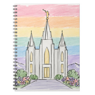 Een Hemelse Plaats van Vrede Mooie LDS-Tempel U Notitieboek