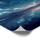 Een hemelse scène van een maanverlichte hemel met  poster (Hoek)