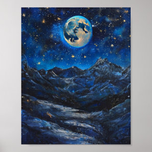 Een Hemelse Wacht Over de Stille Toppen Poster