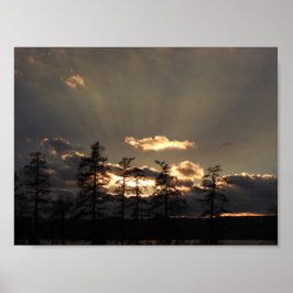 Een hemelse Zonsondergang Poster