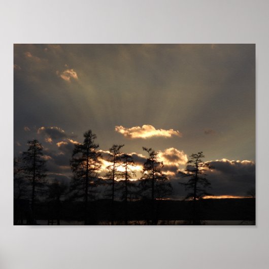 Een hemelse Zonsondergang Poster (Voorkant)