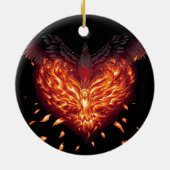 Een herboren hart keramisch ornament (Achterkant)