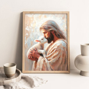 Een Herders Liefde, Christelijke Kunst, Jezus Redt Poster