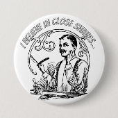 Een Heren Klassieke Seks Ronde Button 7,6 Cm (Voorkant)