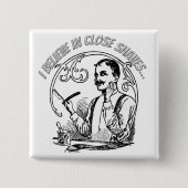 Een Heren Klassieke Seks Vierkante Button 5,1 Cm (Voorkant)