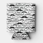 Een herenclub. Mustache patroon 2 Blikjeskoeler (Voorkant)