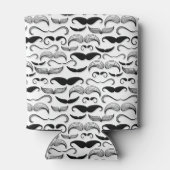 Een herenclub. Mustache patroon 2 Blikjeskoeler (Achterkant)