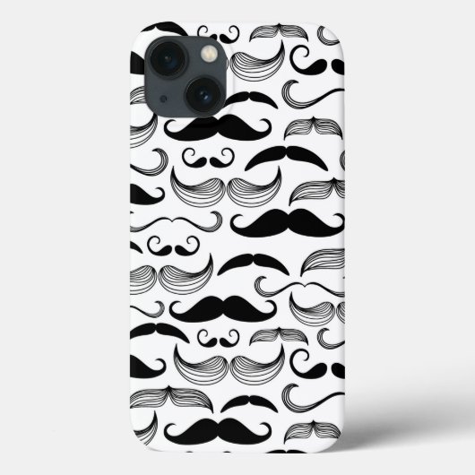 Een herenclub. Mustache patroon 2 Case-Mate iPhone Case (Achterkant)