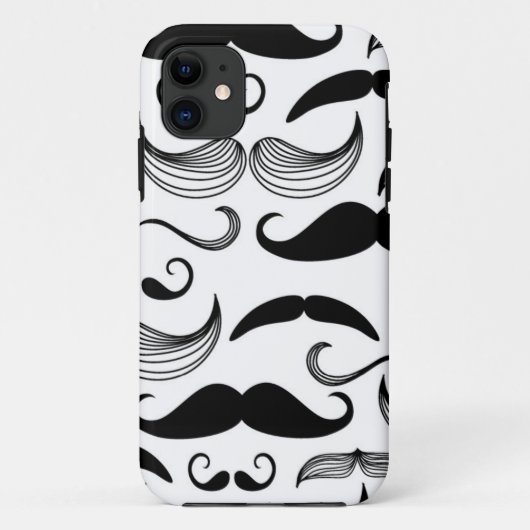 Een herenclub. Mustache patroon 2 Case-Mate iPhone Case (Achterkant)
