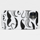 Een herenclub. Mustache patroon 2 Case-Mate iPhone Case (Achterkant (horizontaal))