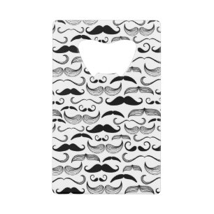 Een herenclub. Mustache patroon 2 Creditkaart Flessenopener