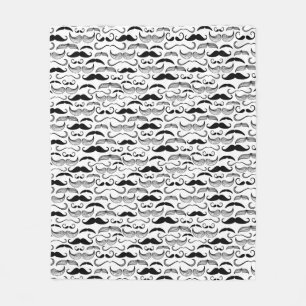 Een herenclub. Mustache patroon 2 Fleece Deken